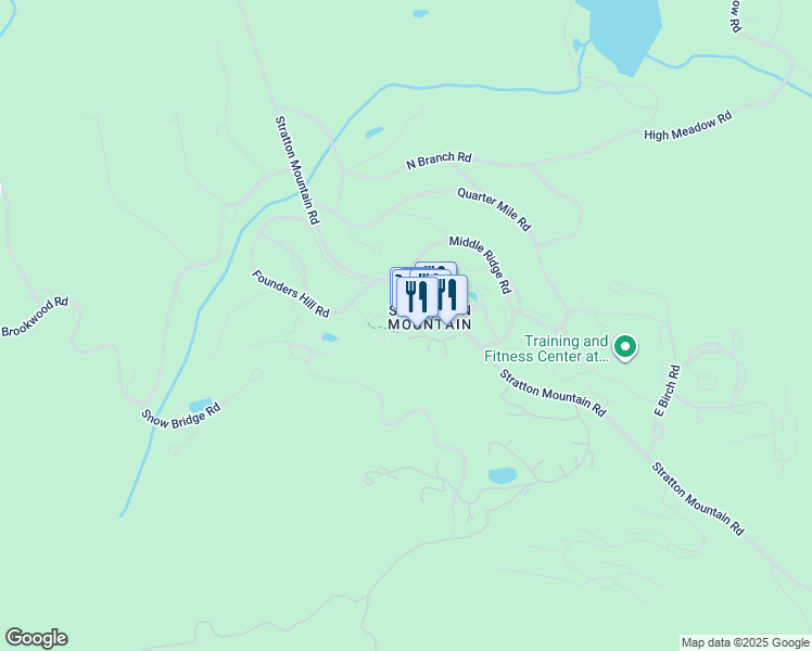 map of restaurants, bars, coffee shops, grocery stores, and more near 58 Village Square in Stratton