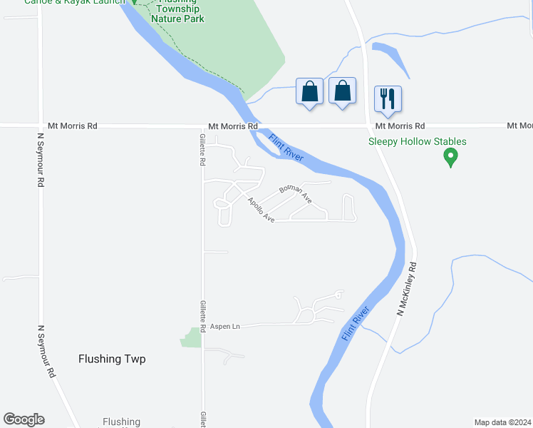 map of restaurants, bars, coffee shops, grocery stores, and more near 82 Schirra Avenue in Flushing