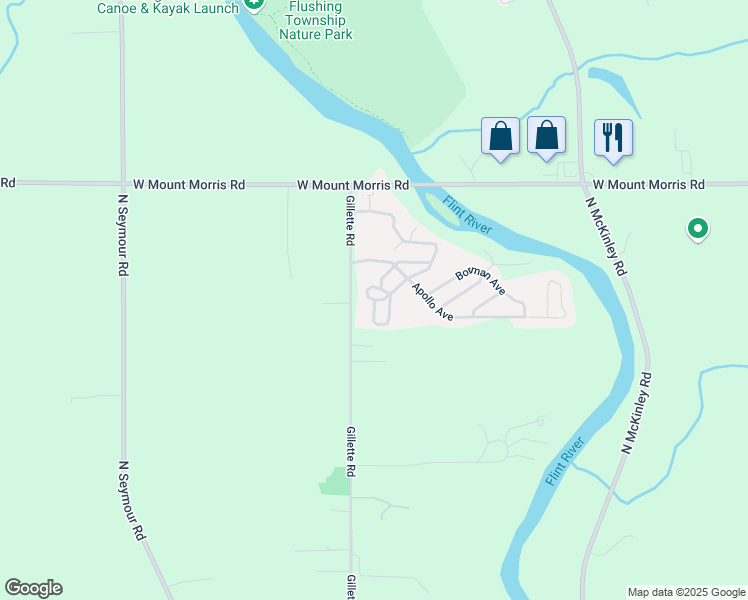 map of restaurants, bars, coffee shops, grocery stores, and more near 198 Glenn Avenue in Flushing