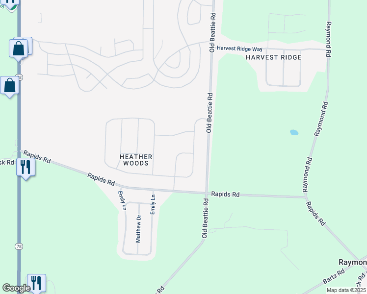 map of restaurants, bars, coffee shops, grocery stores, and more near 6431 Bordino Dr in Lockport