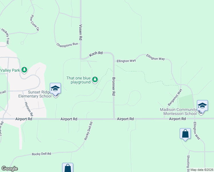 map of restaurants, bars, coffee shops, grocery stores, and more near 4754 Sunset Ridge Drive in Middleton