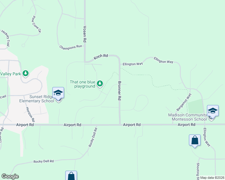 map of restaurants, bars, coffee shops, grocery stores, and more near 4754 Sunset Ridge Drive in Middleton