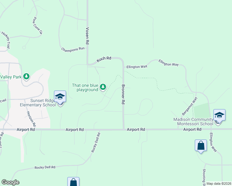 map of restaurants, bars, coffee shops, grocery stores, and more near 4754 Sunset Ridge Drive in Middleton