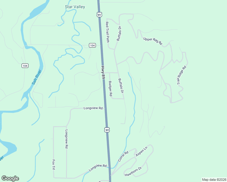 map of restaurants, bars, coffee shops, grocery stores, and more near Badger Road in Alpine