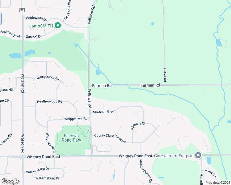 map of restaurants, bars, coffee shops, grocery stores, and more near 40 Shannon Glen in Fairport