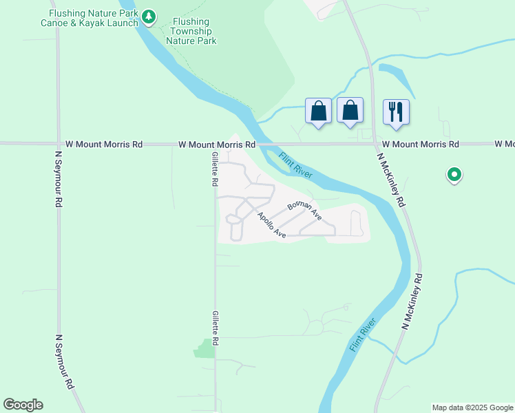 map of restaurants, bars, coffee shops, grocery stores, and more near 135 Apollo Avenue in Flushing