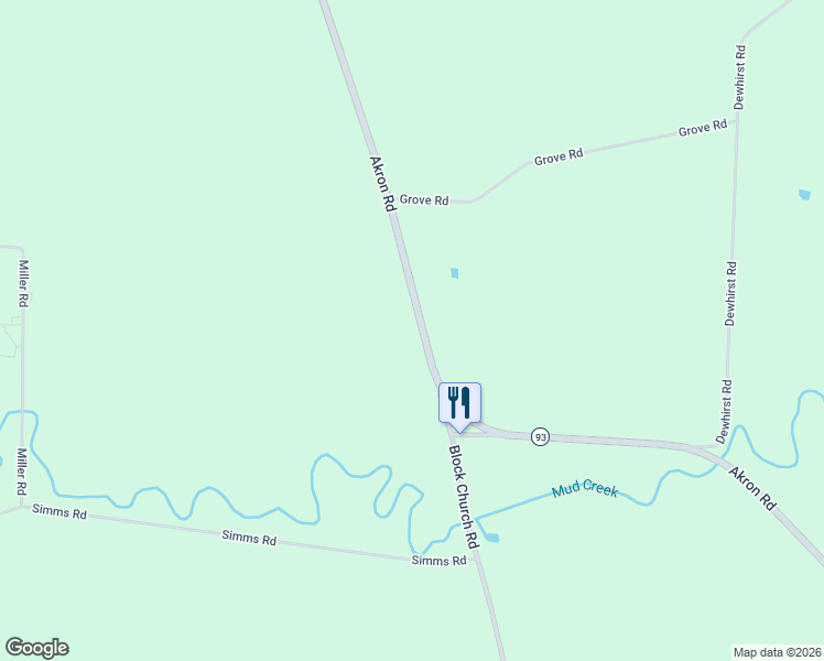 map of restaurants, bars, coffee shops, grocery stores, and more near 8420 Akron Road in Lockport