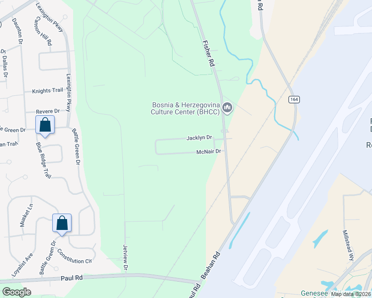map of restaurants, bars, coffee shops, grocery stores, and more near 313 Fisher Road in Rochester