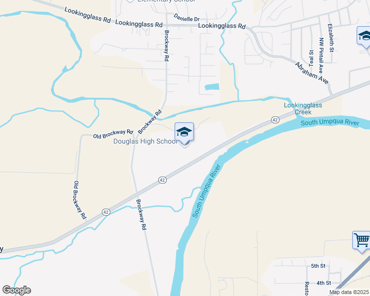map of restaurants, bars, coffee shops, grocery stores, and more near 1381 Northwest Douglas Boulevard in Winston