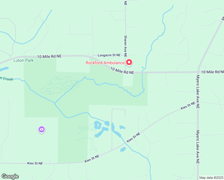 map of restaurants, bars, coffee shops, grocery stores, and more near 6300 10 Mile Road Northeast in Rockford