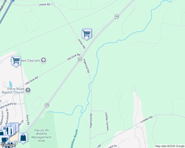 map of restaurants, bars, coffee shops, grocery stores, and more near 211 Ingersoll Road in Saratoga Springs