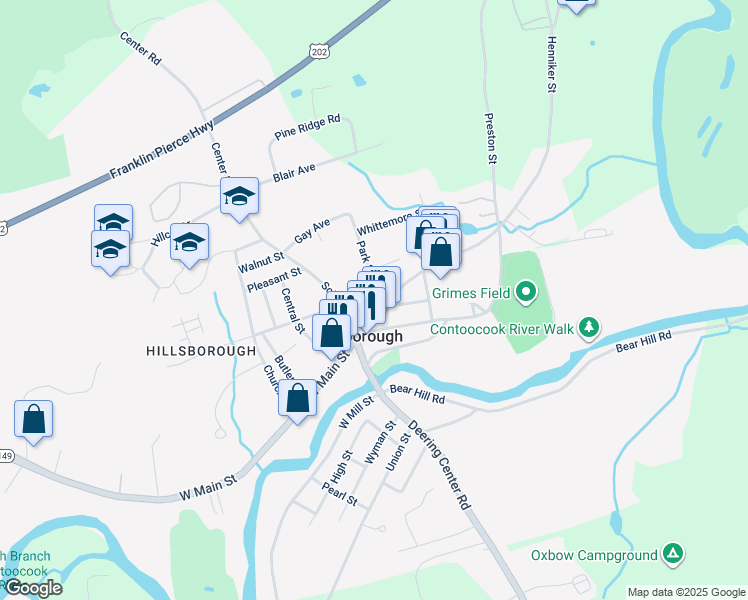 map of restaurants, bars, coffee shops, grocery stores, and more near 2 Jackson Street in Hillsboro