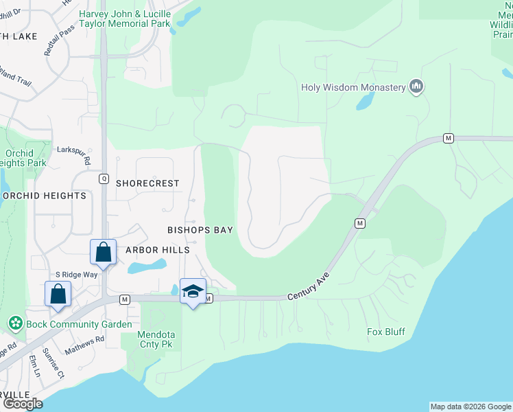 map of restaurants, bars, coffee shops, grocery stores, and more near 3610 Deer Path Road in Middleton