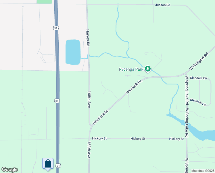 map of restaurants, bars, coffee shops, grocery stores, and more near 18918 Whispering Pines Way in Spring Lake