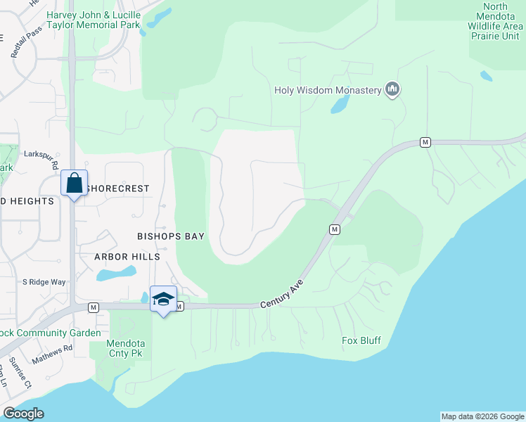 map of restaurants, bars, coffee shops, grocery stores, and more near 3613 Deer Path Rd in Middleton