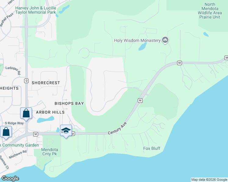 map of restaurants, bars, coffee shops, grocery stores, and more near 3613 Deer Path Road in Middleton