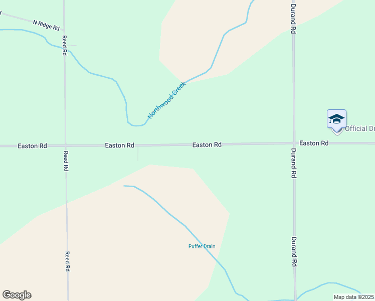 map of restaurants, bars, coffee shops, grocery stores, and more near 8520 Easton Road in New Lothrop