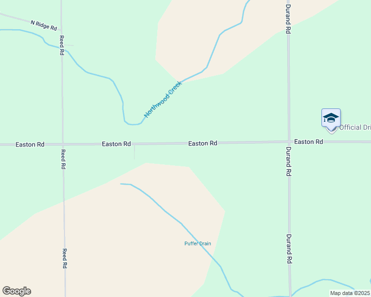 map of restaurants, bars, coffee shops, grocery stores, and more near 8520 Easton Road in New Lothrop