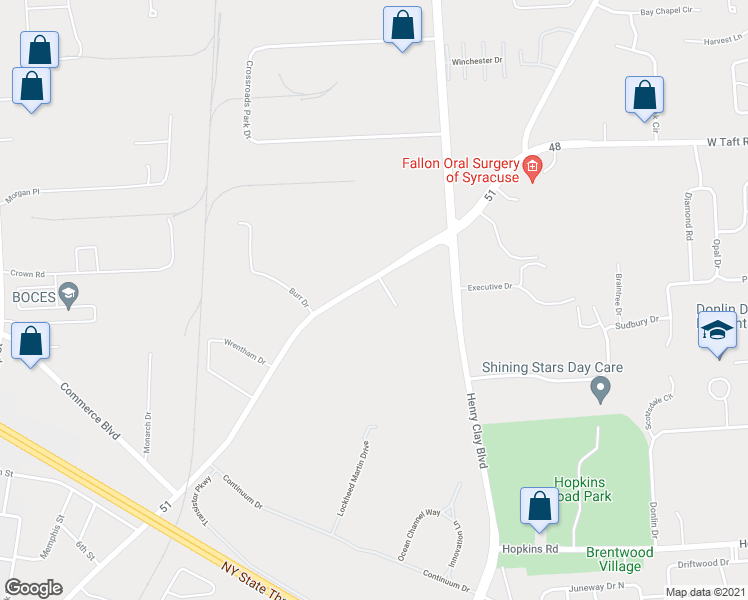 map of restaurants, bars, coffee shops, grocery stores, and more near 1500 Clayton Manor Drive South in Liverpool