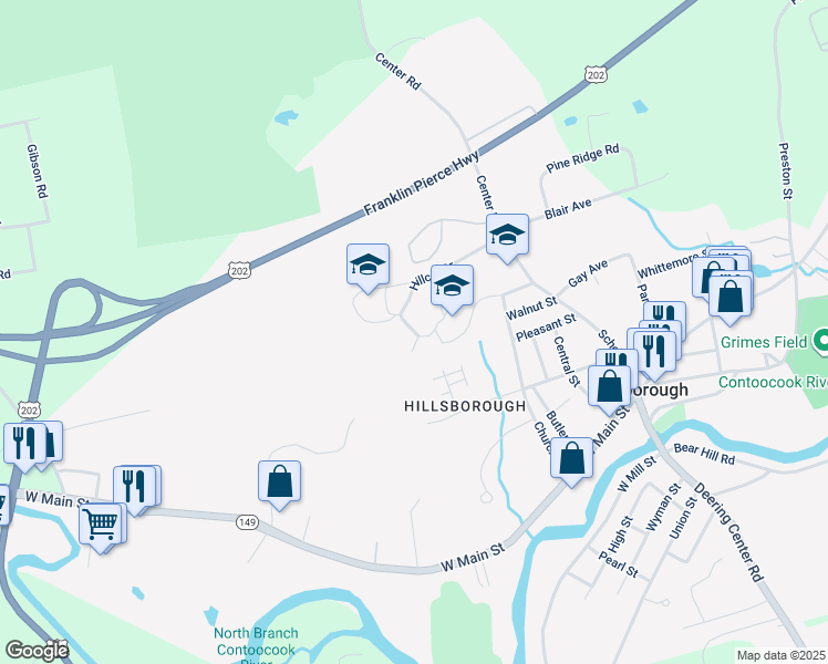 map of restaurants, bars, coffee shops, grocery stores, and more near 4 Hillcat Drive in Hillsboro