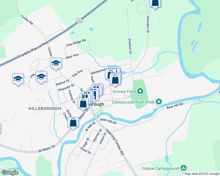 map of restaurants, bars, coffee shops, grocery stores, and more near 20 Jackson Street in Hillsboro