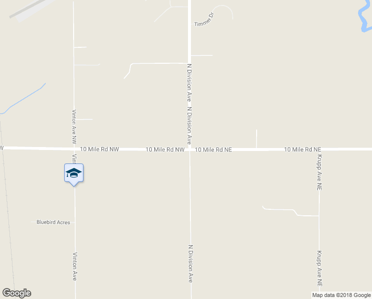 map of restaurants, bars, coffee shops, grocery stores, and more near 9 10 Mile Road Northwest in Sparta