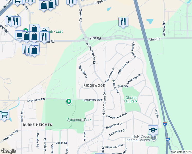 map of restaurants, bars, coffee shops, grocery stores, and more near 1209 Artisan Drive in Madison
