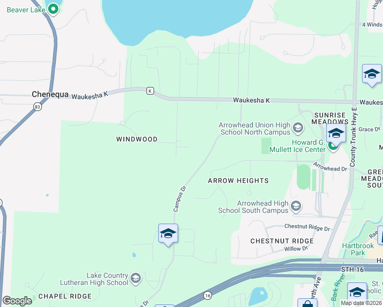 map of restaurants, bars, coffee shops, grocery stores, and more near W305N5321 Gail Lane in Hartland