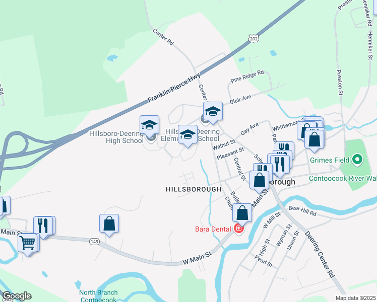 map of restaurants, bars, coffee shops, grocery stores, and more near 6 Hillcat Drive in Hillsboro