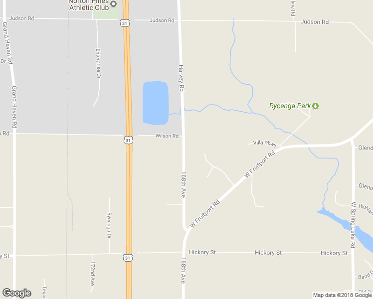 map of restaurants, bars, coffee shops, grocery stores, and more near 18998 168th Avenue in Spring Lake