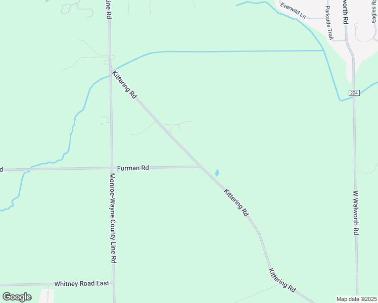 map of restaurants, bars, coffee shops, grocery stores, and more near 3100 Kittering Road in Macedon