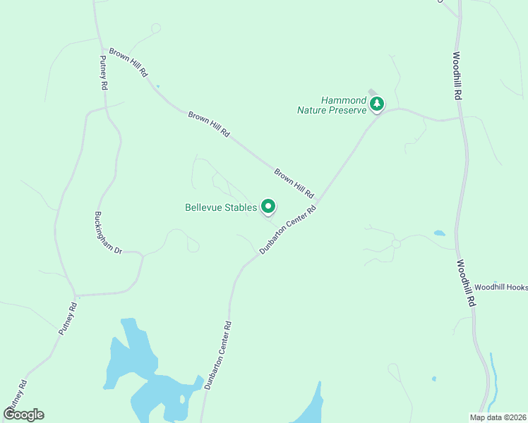 map of restaurants, bars, coffee shops, grocery stores, and more near 116 Brown Hill Road in Bow