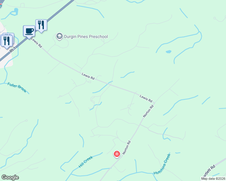 map of restaurants, bars, coffee shops, grocery stores, and more near 50 Lewis Road in Kittery