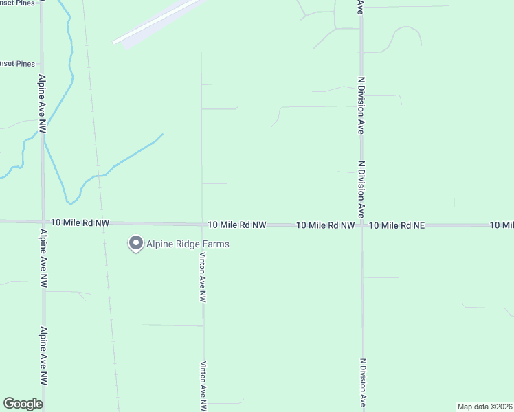 map of restaurants, bars, coffee shops, grocery stores, and more near 255 10 Mile Road Northwest in Sparta