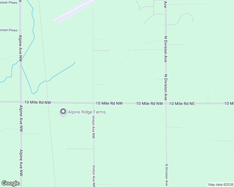 map of restaurants, bars, coffee shops, grocery stores, and more near 255 10 Mile Road Northwest in Sparta