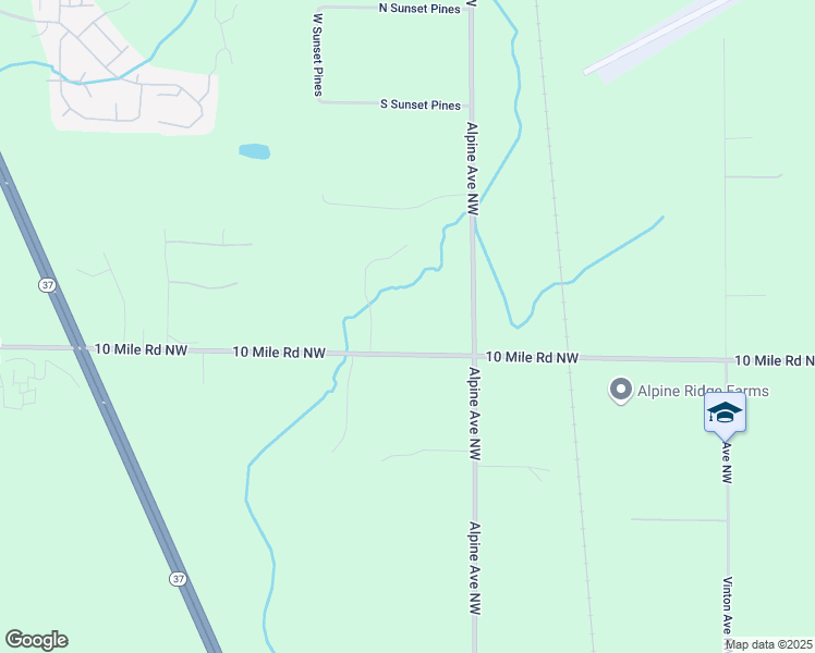 map of restaurants, bars, coffee shops, grocery stores, and more near 951 10 Mile Road Northwest in Sparta