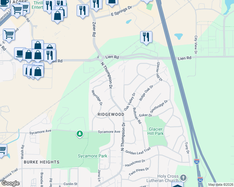 map of restaurants, bars, coffee shops, grocery stores, and more near 4955 Bultman Road in Madison