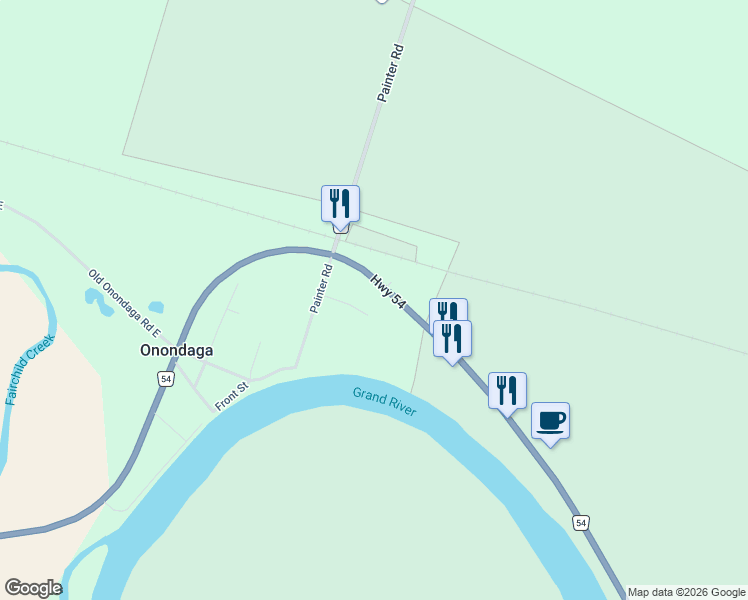 map of restaurants, bars, coffee shops, grocery stores, and more near 6 MacNeil Court in Brant