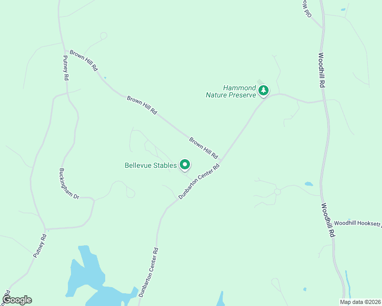 map of restaurants, bars, coffee shops, grocery stores, and more near 116 Brown Hill Road in Bow