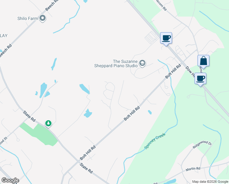 map of restaurants, bars, coffee shops, grocery stores, and more near 28 Caslyn Drive in Eliot