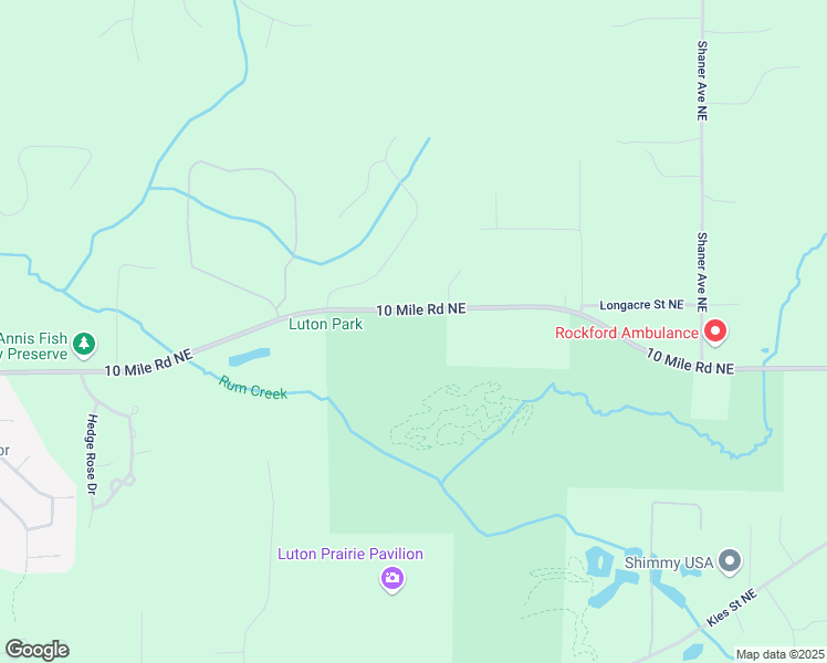 map of restaurants, bars, coffee shops, grocery stores, and more near 14 Mile Road Northeast in Rockford
