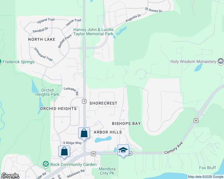 map of restaurants, bars, coffee shops, grocery stores, and more near 5104 Concord Dr in Middleton
