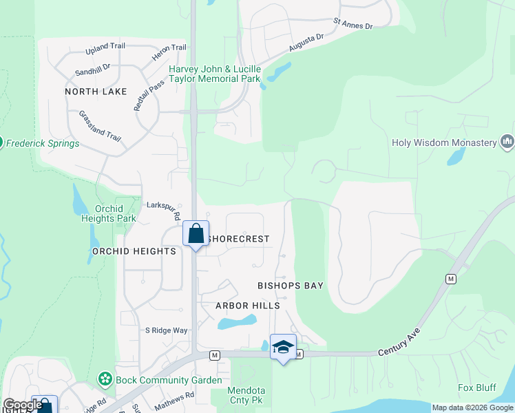 map of restaurants, bars, coffee shops, grocery stores, and more near 5104 Concord Drive in Middleton