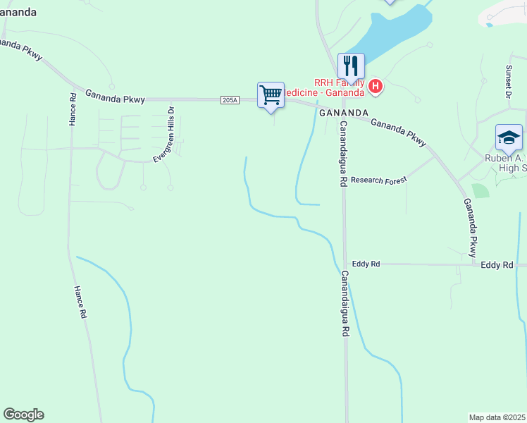map of restaurants, bars, coffee shops, grocery stores, and more near 3089 Canandaigua Road in Macedon