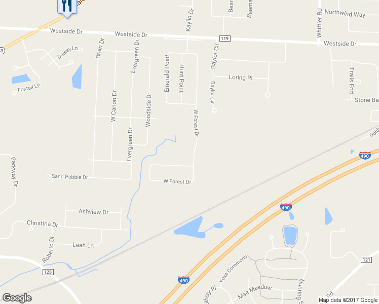 map of restaurants, bars, coffee shops, grocery stores, and more near 25 West Forest Drive in Rochester