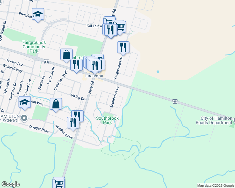 map of restaurants, bars, coffee shops, grocery stores, and more near 1 Switzer Crescent in Hamilton
