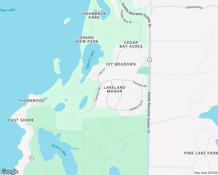map of restaurants, bars, coffee shops, grocery stores, and more near W332N5509 Linden Circle East in Nashotah