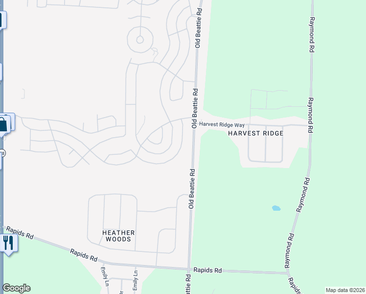 map of restaurants, bars, coffee shops, grocery stores, and more near 769 Willowbrook Drive in Lockport