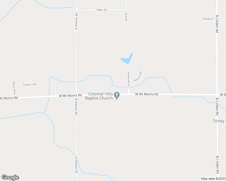 map of restaurants, bars, coffee shops, grocery stores, and more near 5392 West Mount Morris Road in Mount Morris