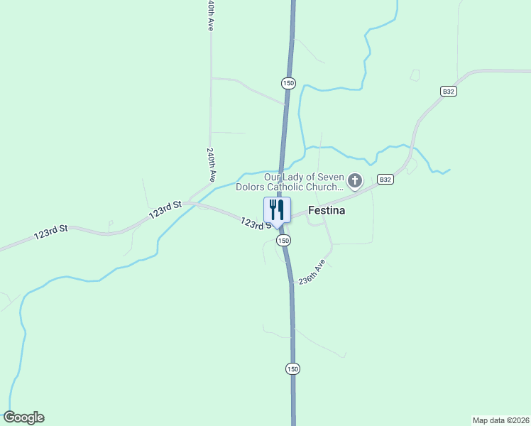 map of restaurants, bars, coffee shops, grocery stores, and more near 2382 123rd Street in Fort Atkinson